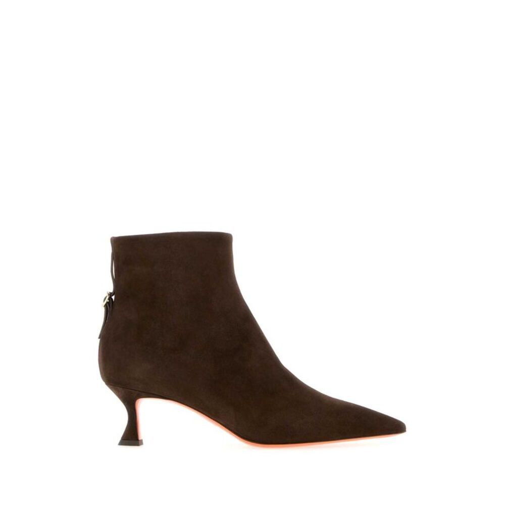 Santoni Women Brown Suede Giulie Ankle Boots